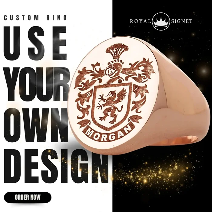 Custom Ring – Rose Gold Coated – Recessed Design