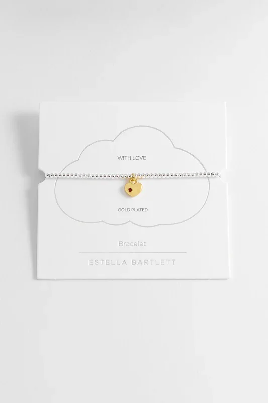 CZ Heart Padlock Bracelet