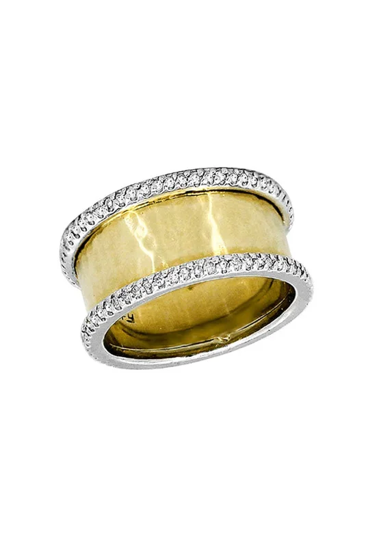 D’Oro 14K Yellow and White Gold Diamond Ring, 0.36 TCW
