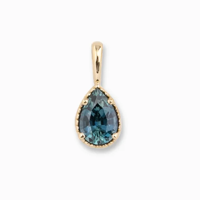 Dahlia Pear-Cut Montana Sapphire Charm