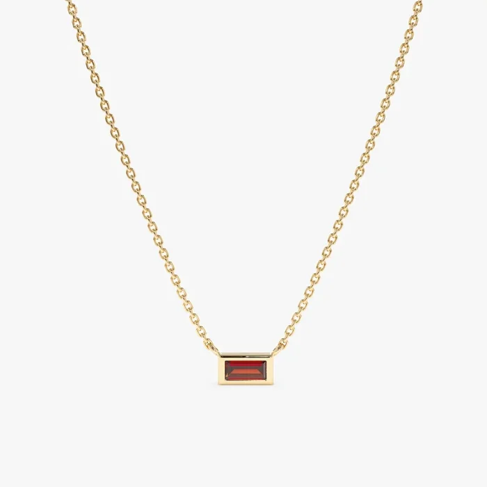 Dainty Garnet Necklace, Teresa