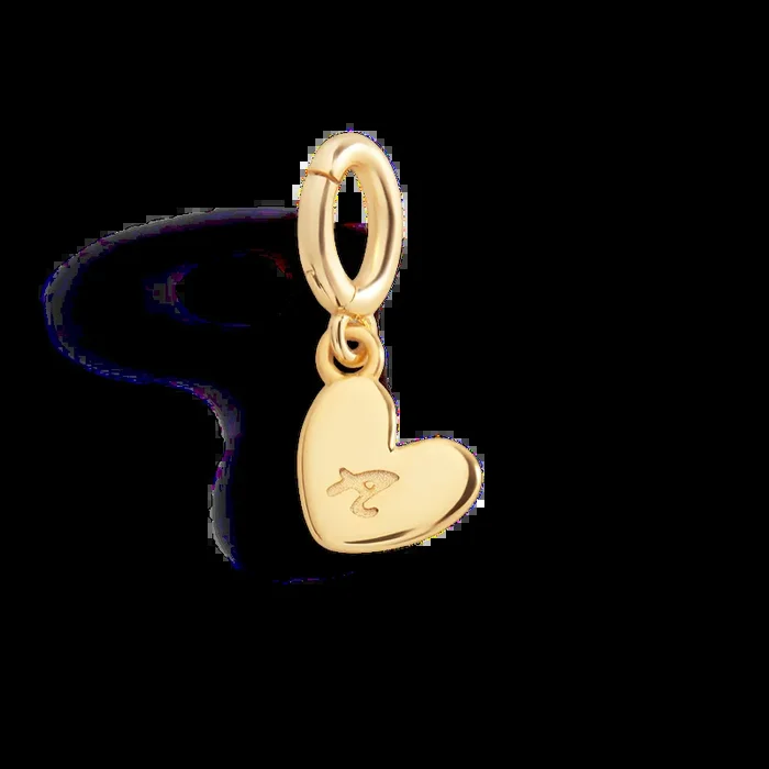 Dainty Heart Initial Charm