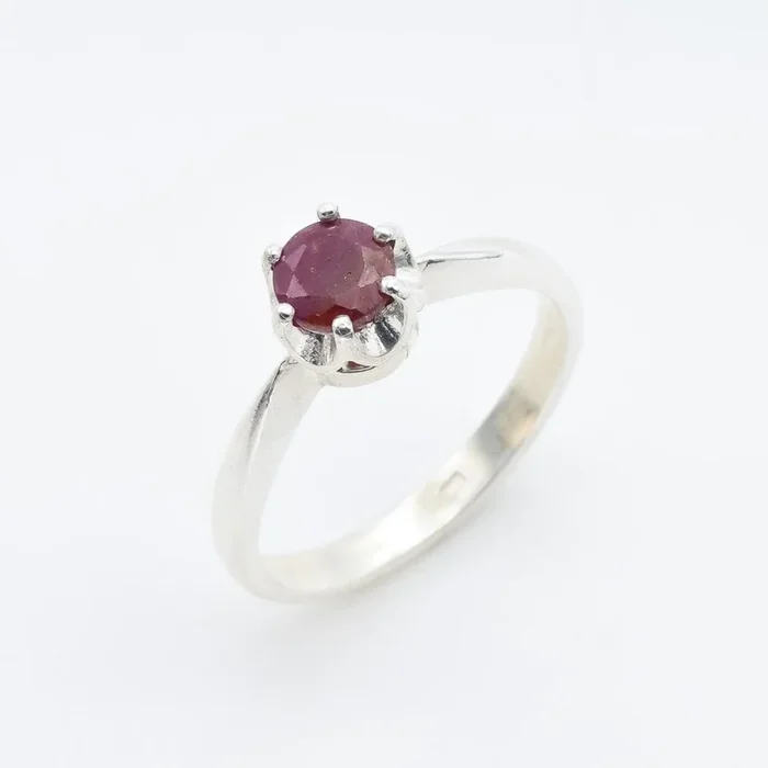 Dainty Ruby Ring – Red Promise Ring – July Birthstone Ring