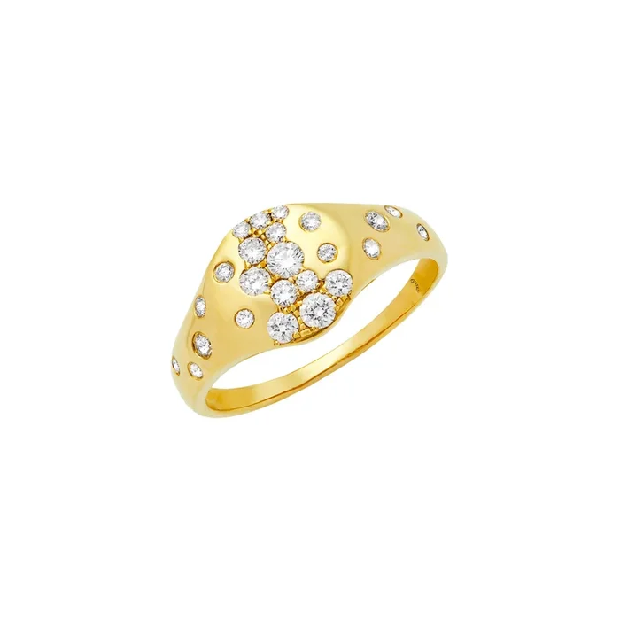 Dakota Scattered Diamond Pinky Ring