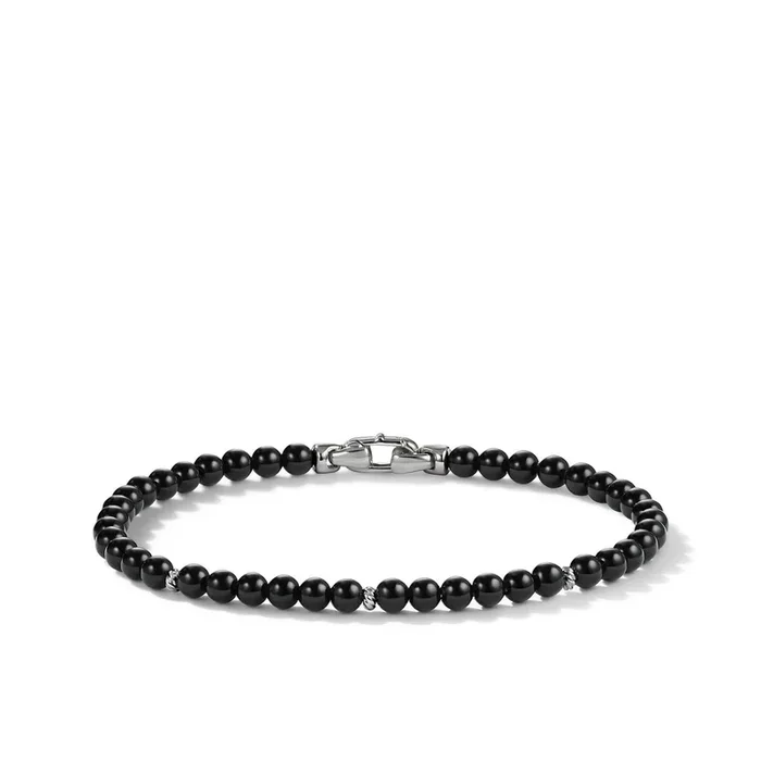 DAVID YURMAN Bijoux Spiritual Beads Bracelet with Black Onyx and Sterling Silver, 4mm