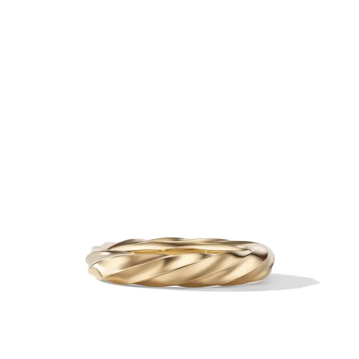 DAVID YURMAN Cable Edge® Band Ring in 18K Yellow Gold, 4mm