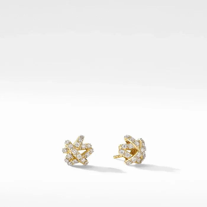 DAVID YURMAN Pavé Crossover Stud Earrings