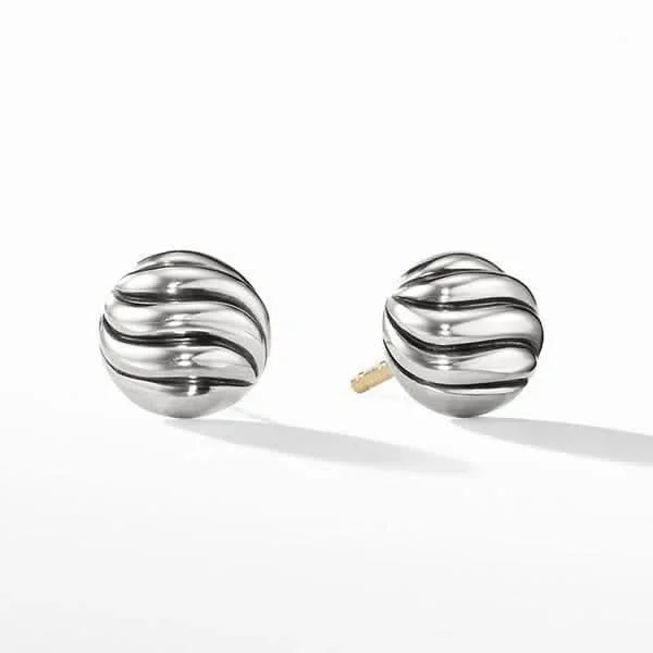 DAVID YURMAN Sculpted Cable Stud Earrings in Sterling Silver, 8mm