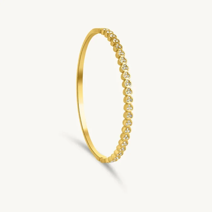 Dazzle Beam Crystal Bangle Bracelet