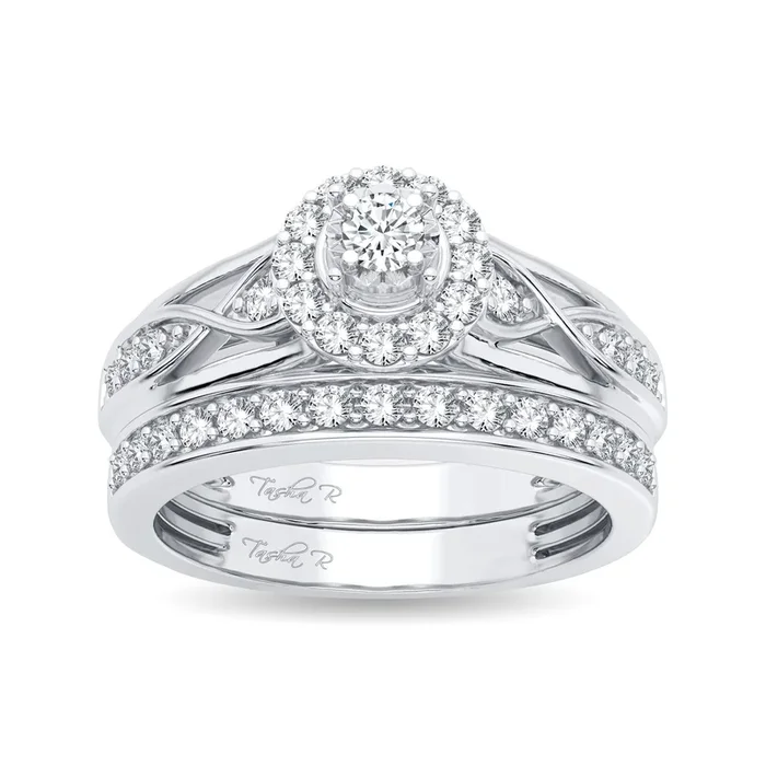 Dazzling 14K 0.54CT Diamond Bridal Ring