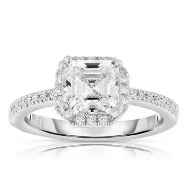 Déco Ascher-cut Square Engagement Ring