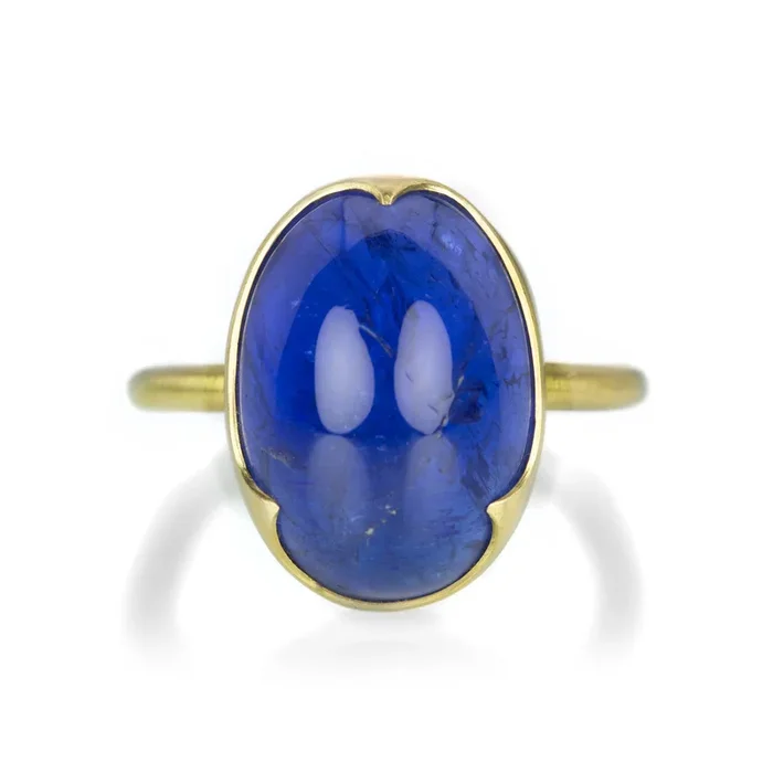 Deep Blue Tanzanite Ring