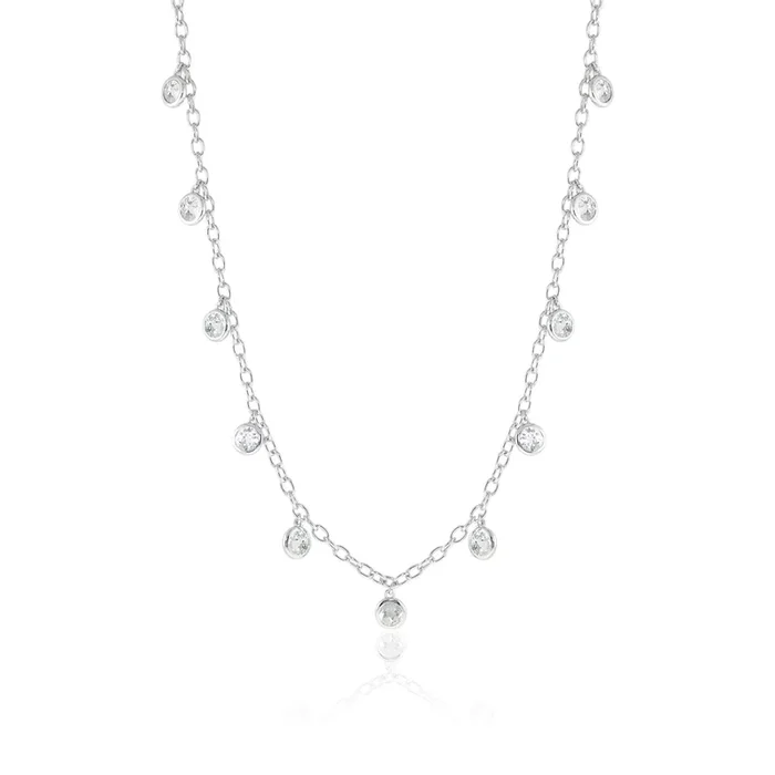Dewdrops Necklace in White Topaz