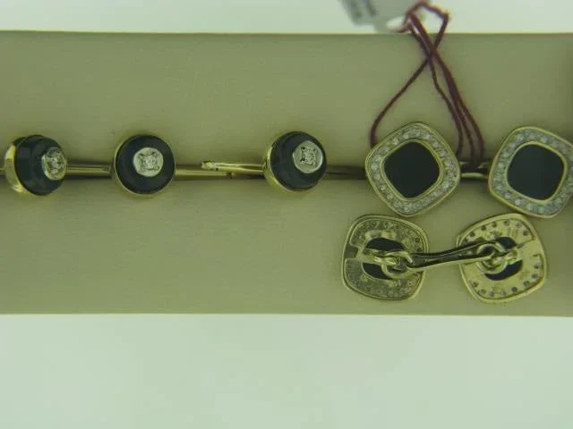Diamond & Enamel Stud Set