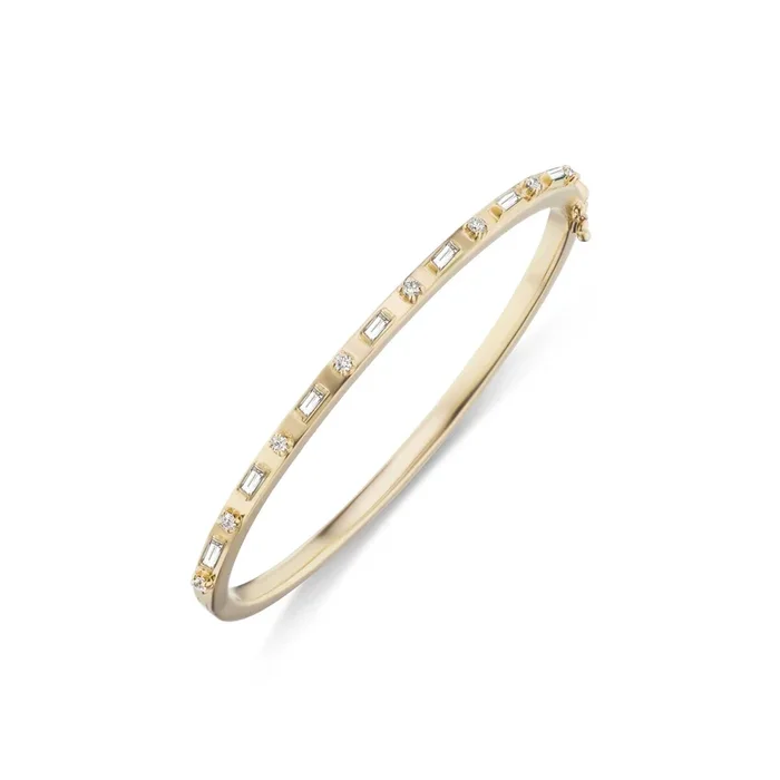 Diamond Baguette Bangle