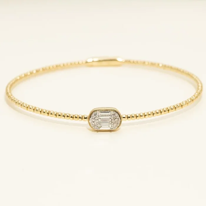 Diamond Bangle Bracelet in 14kt Yellow Gold (1/3ct tw)