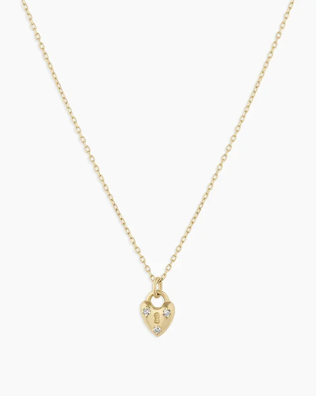 Diamond Bond Lock Necklace