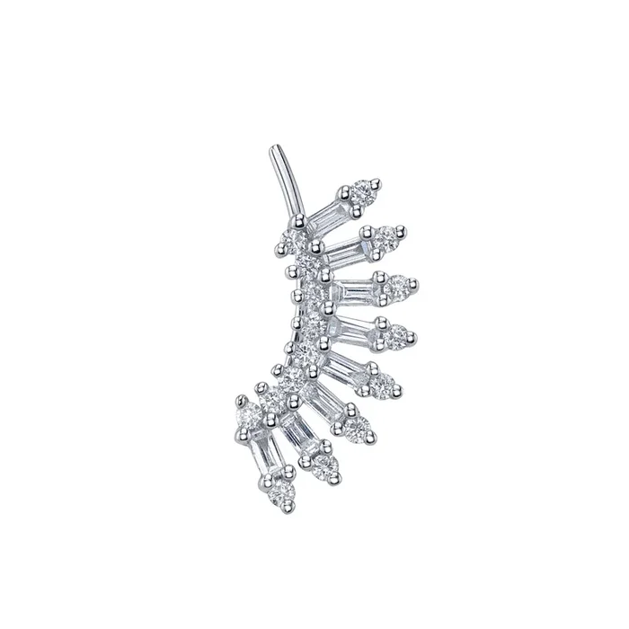 Diamond Burst Climber Earrings
