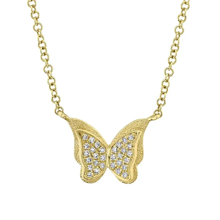 Diamond Butterfly Pendant