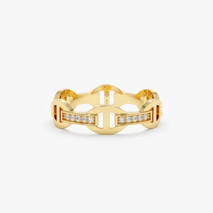 Diamond Chain Link Ring, Millie