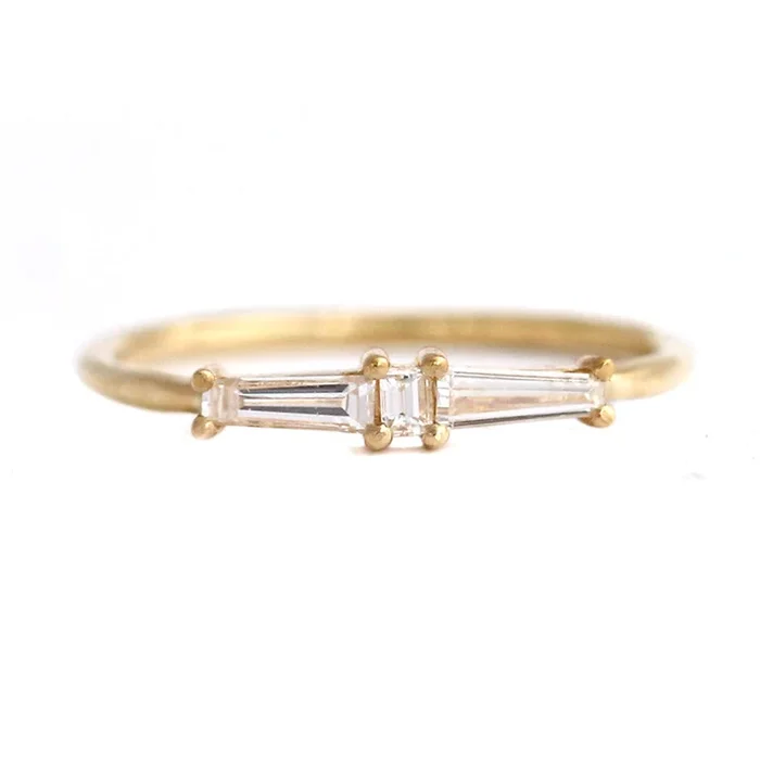 Diamond Cluster Engagement Ring – Art Deco Diamond Wedding Band