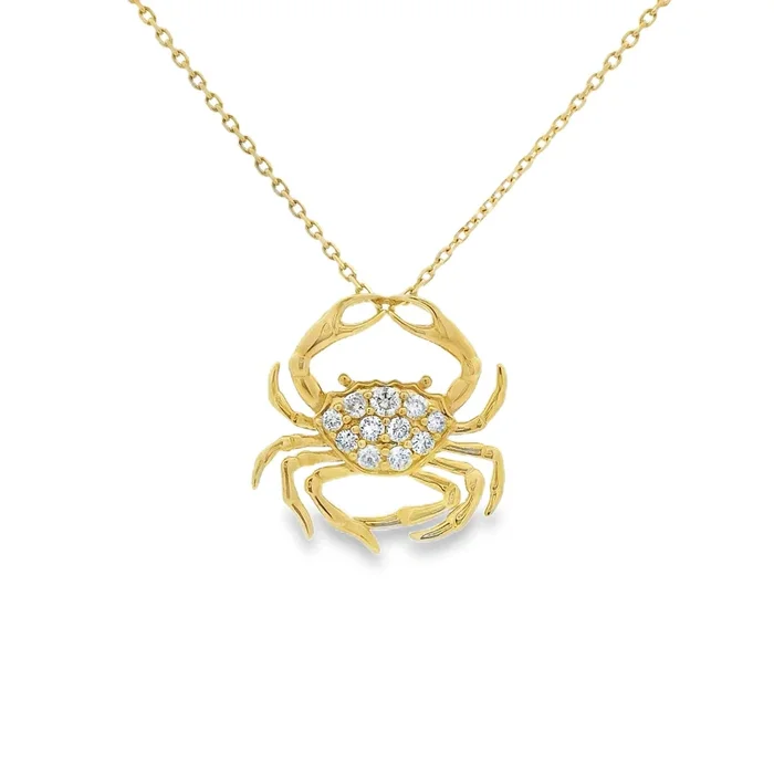 Diamond Crab Necklace