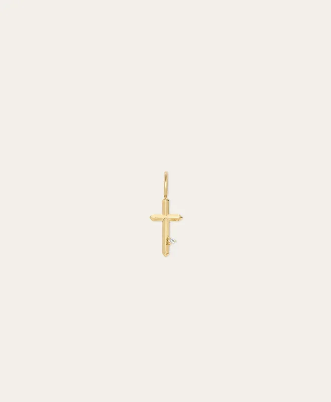 Diamond Cross Mini Charm