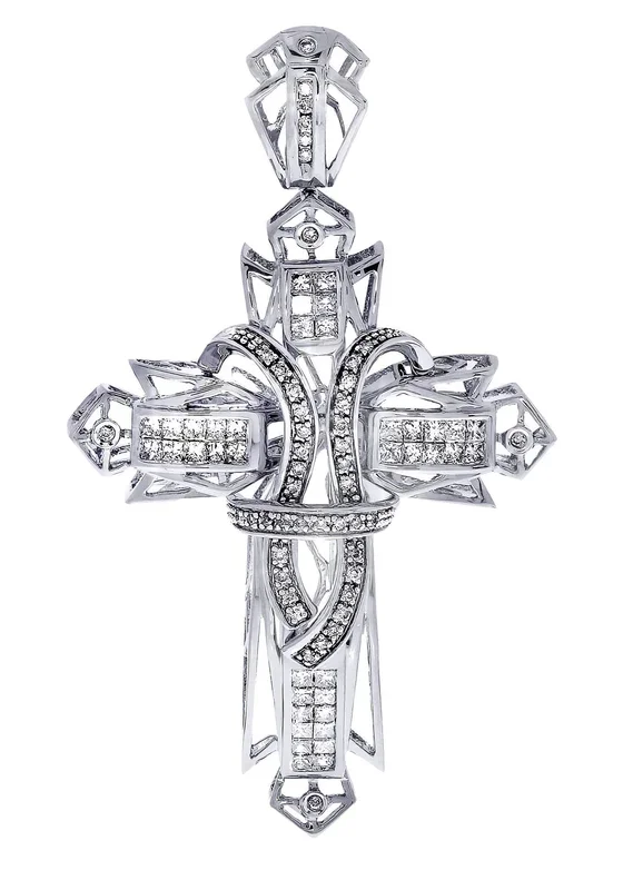 Diamond Cross Pendant| 1.72 Carats| 15.36 Grams