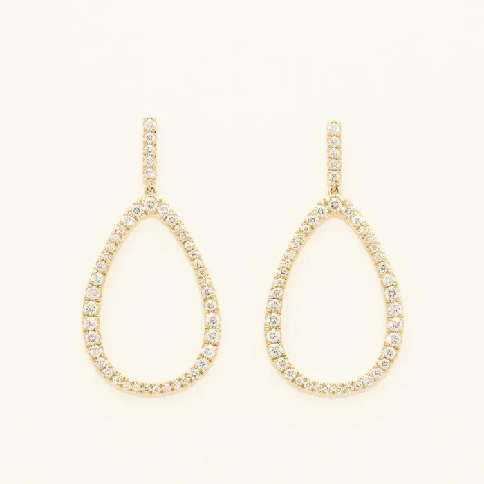 Diamond Drop Earrings in 14kt Yellow Gold (7/8ct tw)
