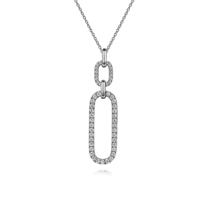 Diamond Drop Link Pendant