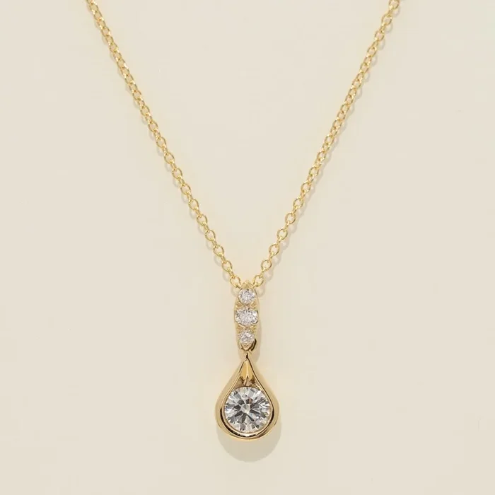 Diamond Drop Necklace in 14kt Yellow Gold (5/8cttw)