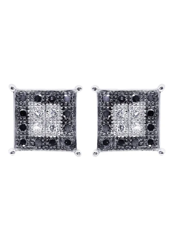 Diamond Earrings For Men | 0.31 Carats 14K White Gold