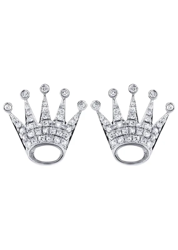 Diamond Earrings For Men | 14K White Gold | 0.86 Carats