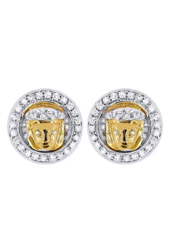 Diamond Earrings For Men | 14K Yellow Gold | 0.84 Carats