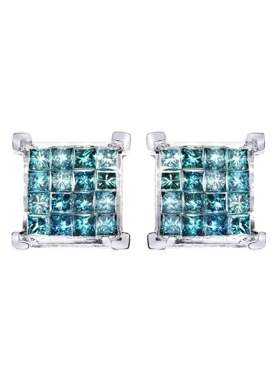 Diamond Earrings For Men | 2.05 Carats 14K White Gold