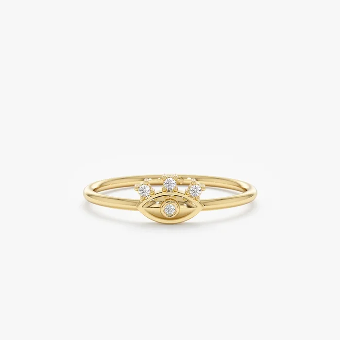 Diamond Evil Eyelash Ring, Lucinda