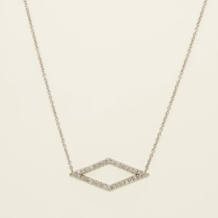 Diamond Fashion Necklace in 14kt White Gold (3/8ct tw)