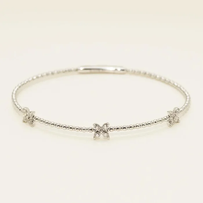 Diamond Flexible Bangle Bracelet in 14kt White Gold (1/3ct tw)