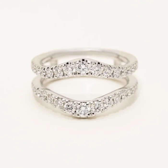 Diamond Graduated Wedding Ring Insert in 14kt White Gold (3/4ct tw)