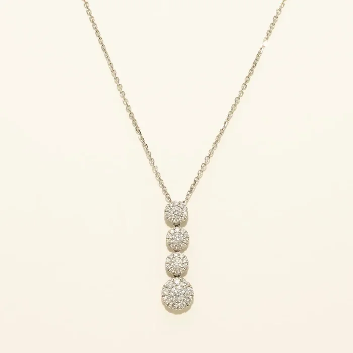 Diamond Halo Necklace in 14kt White Gold (5/8ct tw)