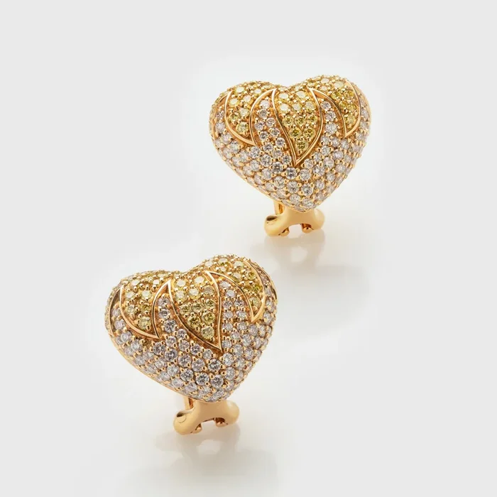 Diamond Heart Earrings