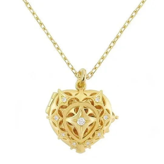 Diamond Heart Locket