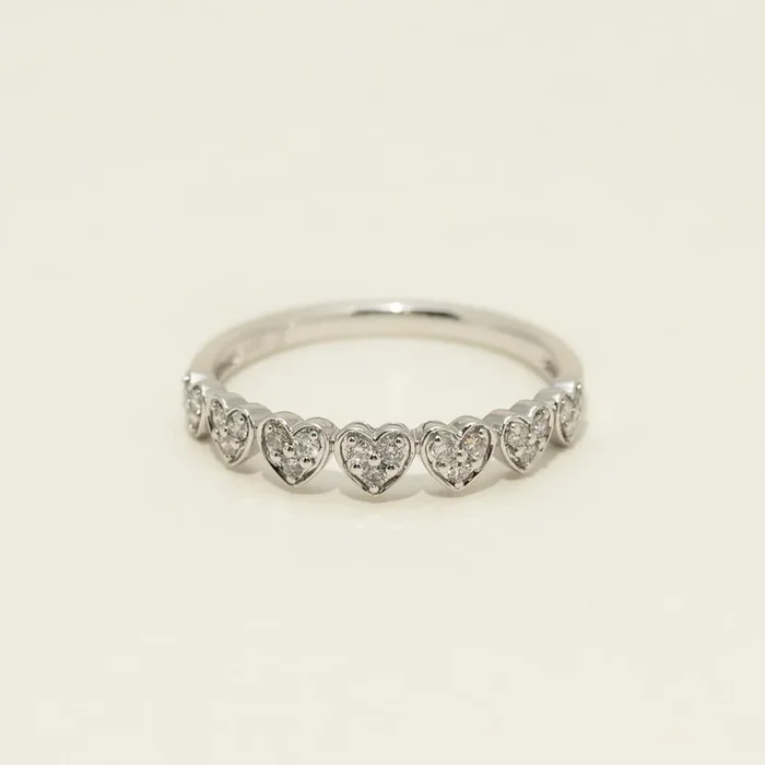 Diamond Heart Ring in 14kt White Gold (1/5ct tw)