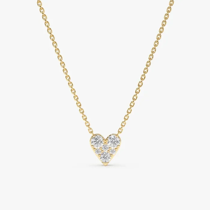 Diamond Inlay Heart Necklace, Riley
