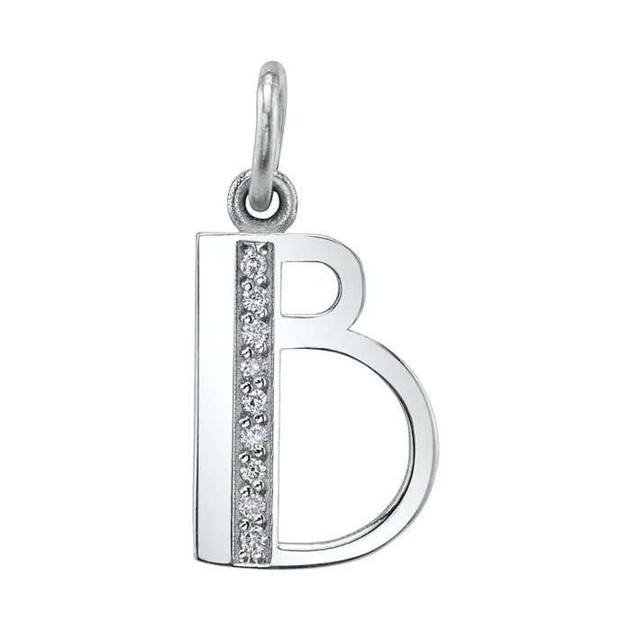 Diamond Letter Charm