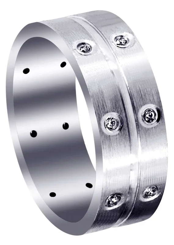 Diamond Mens Wedding Band | 0.24 Carats | High Polish Finish (Zaiden)