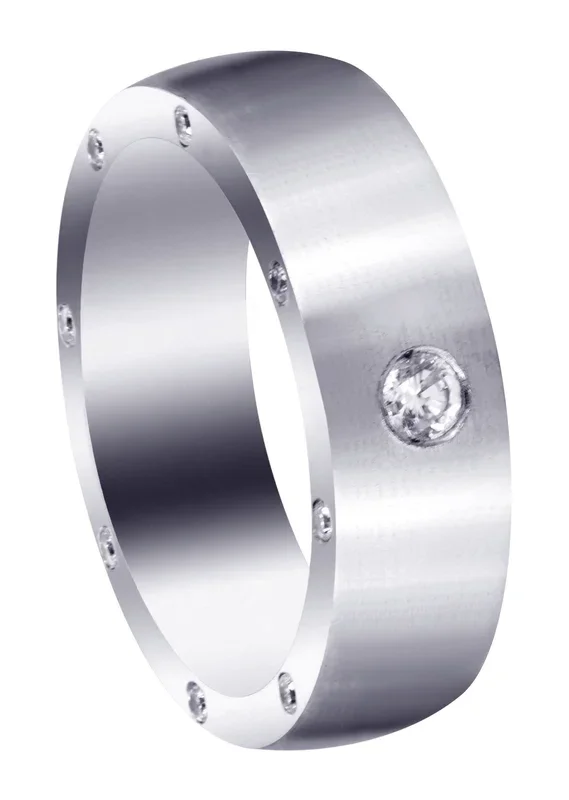Diamond Mens Wedding Band | 0.26 Carats | Satin Finish (Trenton)