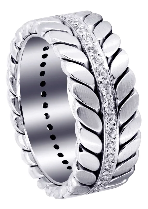 Diamond Mens Wedding Band | 0.6 Carats | High Polish Finish (Drake)