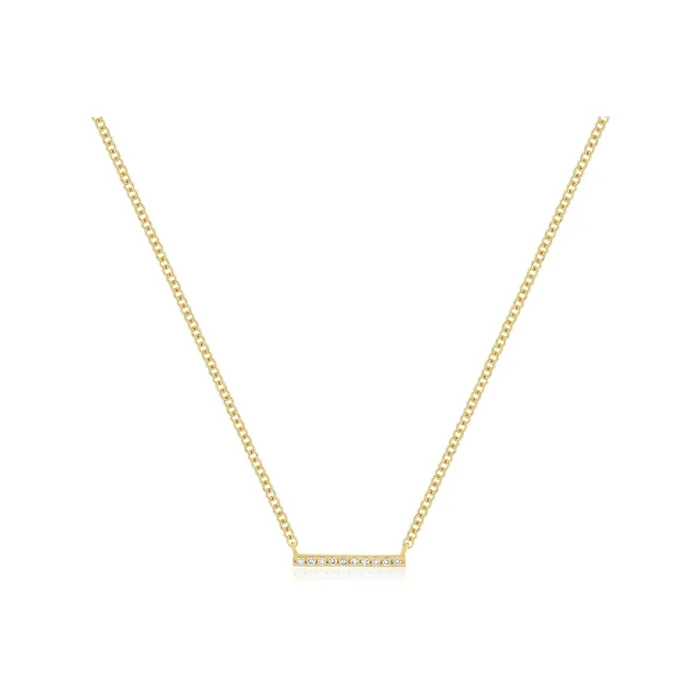 Diamond Mini Bar Necklace