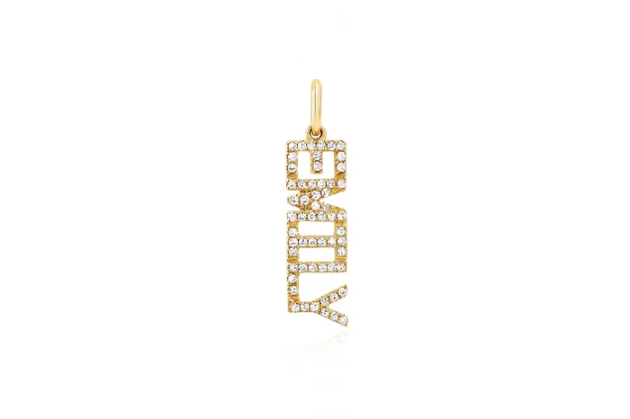 Diamond Name Necklace Charm